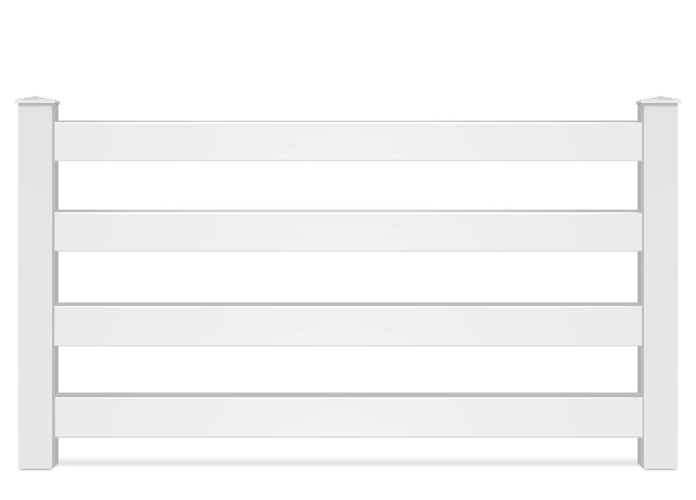 Decorative vinyl rail fence in the Upstate of South Carolina area.