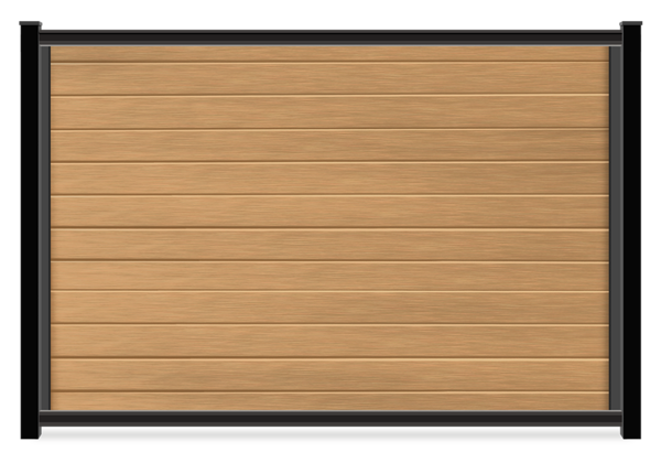 FenceTrac Tropical Teak mixed material fence