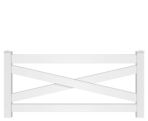 Vinyl Crossbuck fence contractor in Upstate of South Carolina