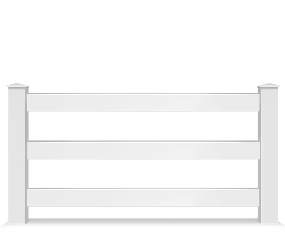 Vinyl split rail farm fence contractor in Upstate of South Carolina