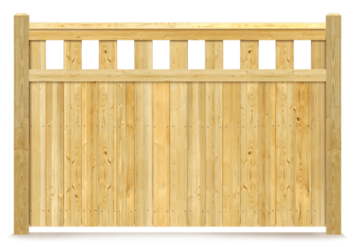 Alternating Picket wood fence in Upstate of South Carolina