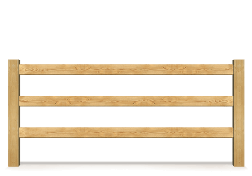 Post & Board wood fence in Upstate of South Carolina