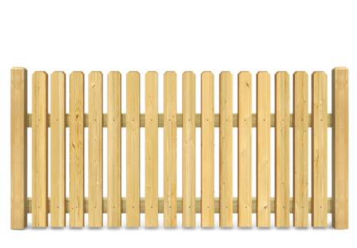 Residential Picket wood fence in Upstate of South Carolina