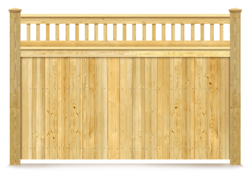 Spindle Top wood fence in Upstate of South Carolina