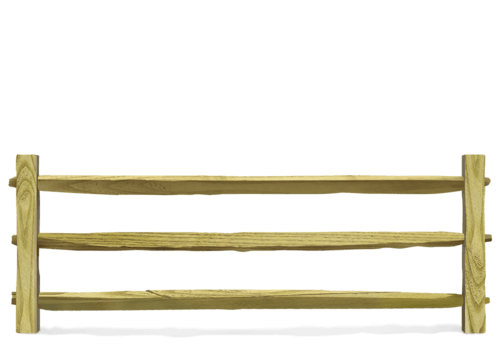 Split Rail wood fence in Upstate of South Carolina