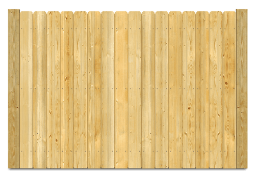 Stockade wood fence in Upstate of South Carolina