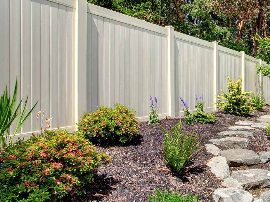 Vinyl fence installation