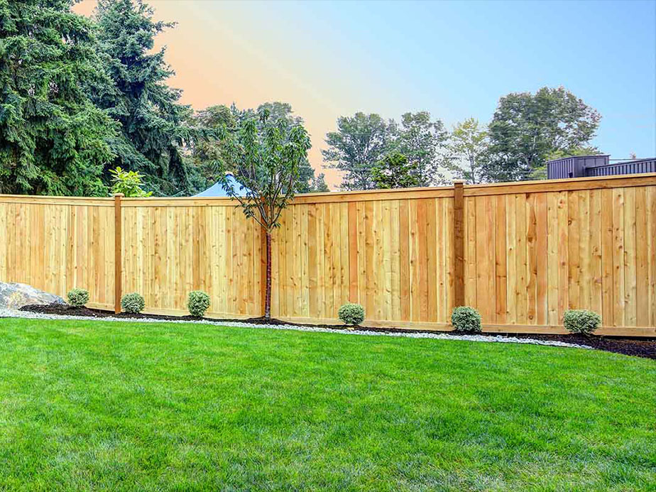 Wood fence installation